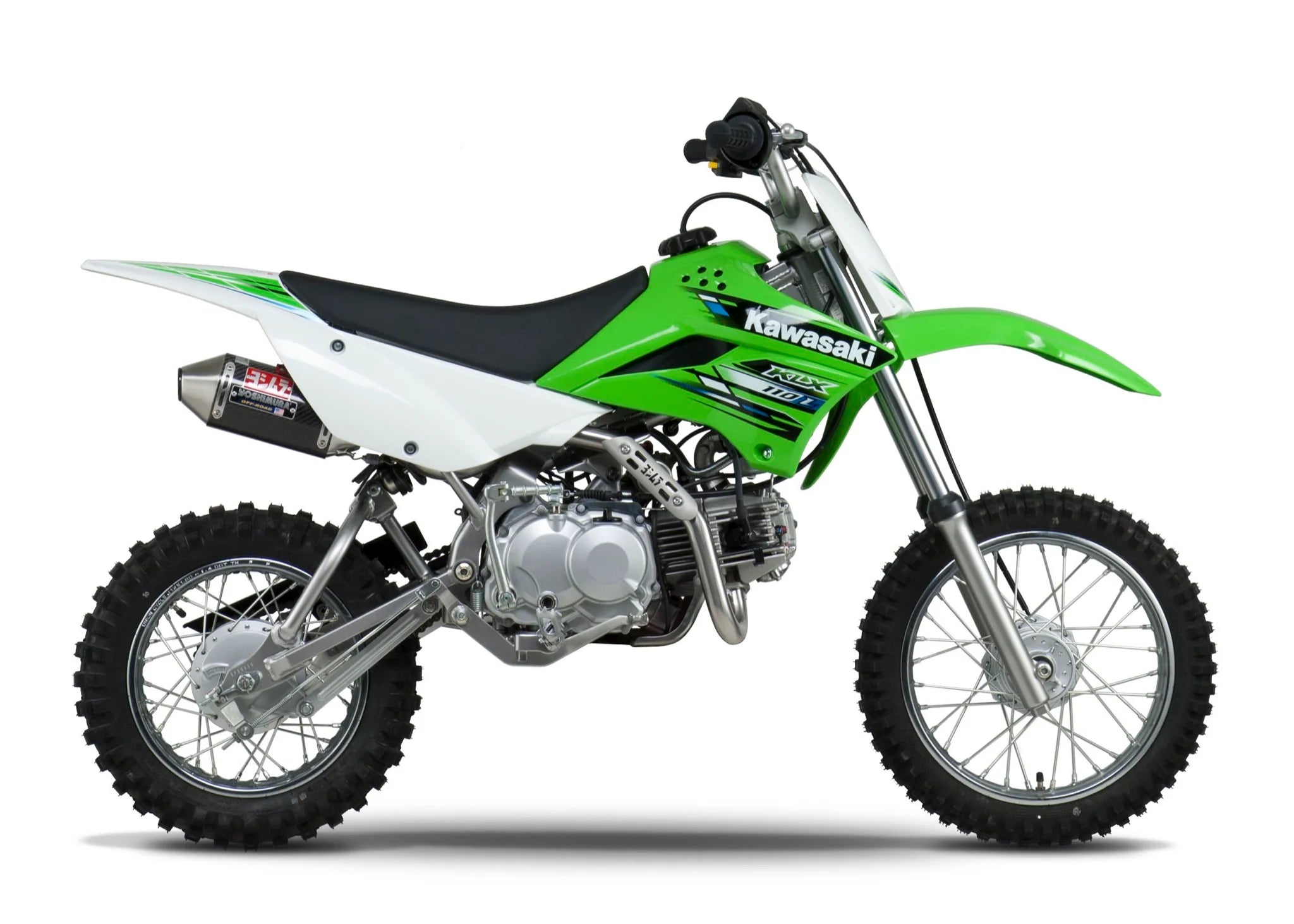 KLX110/L Yoshimura RS-2 Stainless Full Exhaust w/Carbon Fiber Muffler